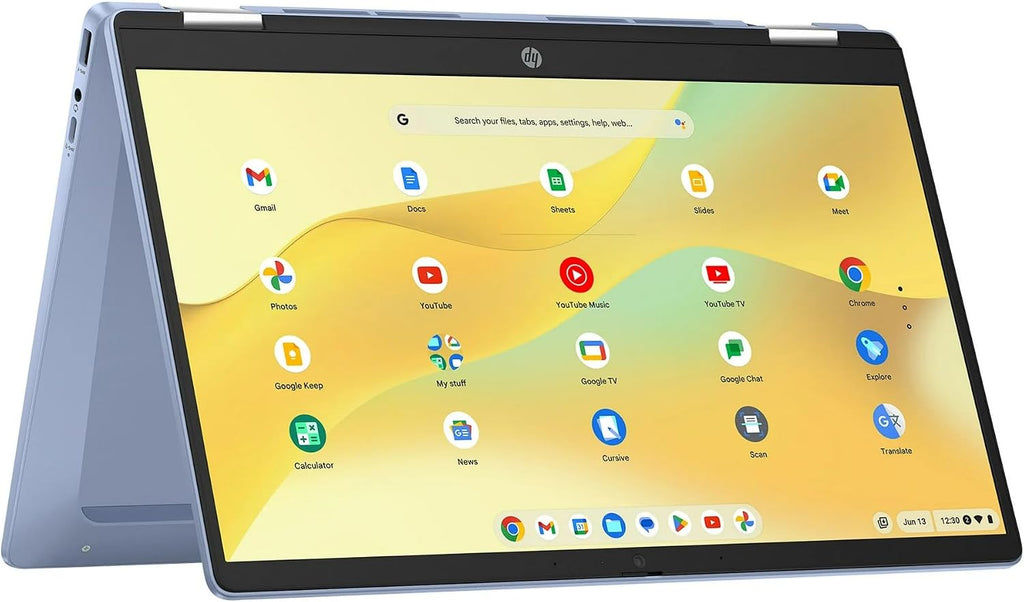 HP Chromebook x360 14 inch FHD IPS Touch 2-in-1 Laptop, Intel Processor N100, 4GB RAM, 64GB eMMC, Chrome OS, Sky Blue, 14b-cd0130wm