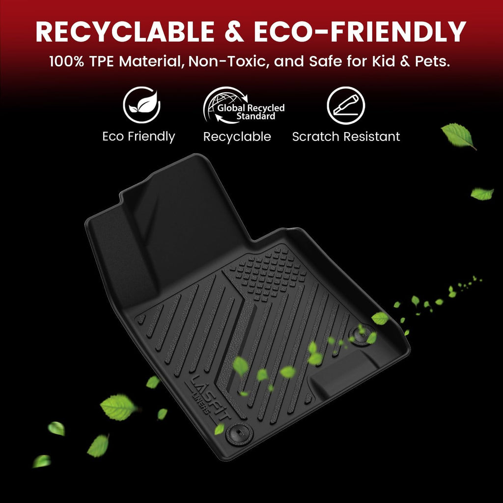 LASFIT Floor Mats for Hyundai Sonata 2020-2026 (Only Fit AWD & Gas, Not for FWD or Hybrid) / Kia K5 2021-2025 (Only Fit AWD, Not for FWD) Custom Fit TPE All Weather Floor Liners Car Mats Accessories