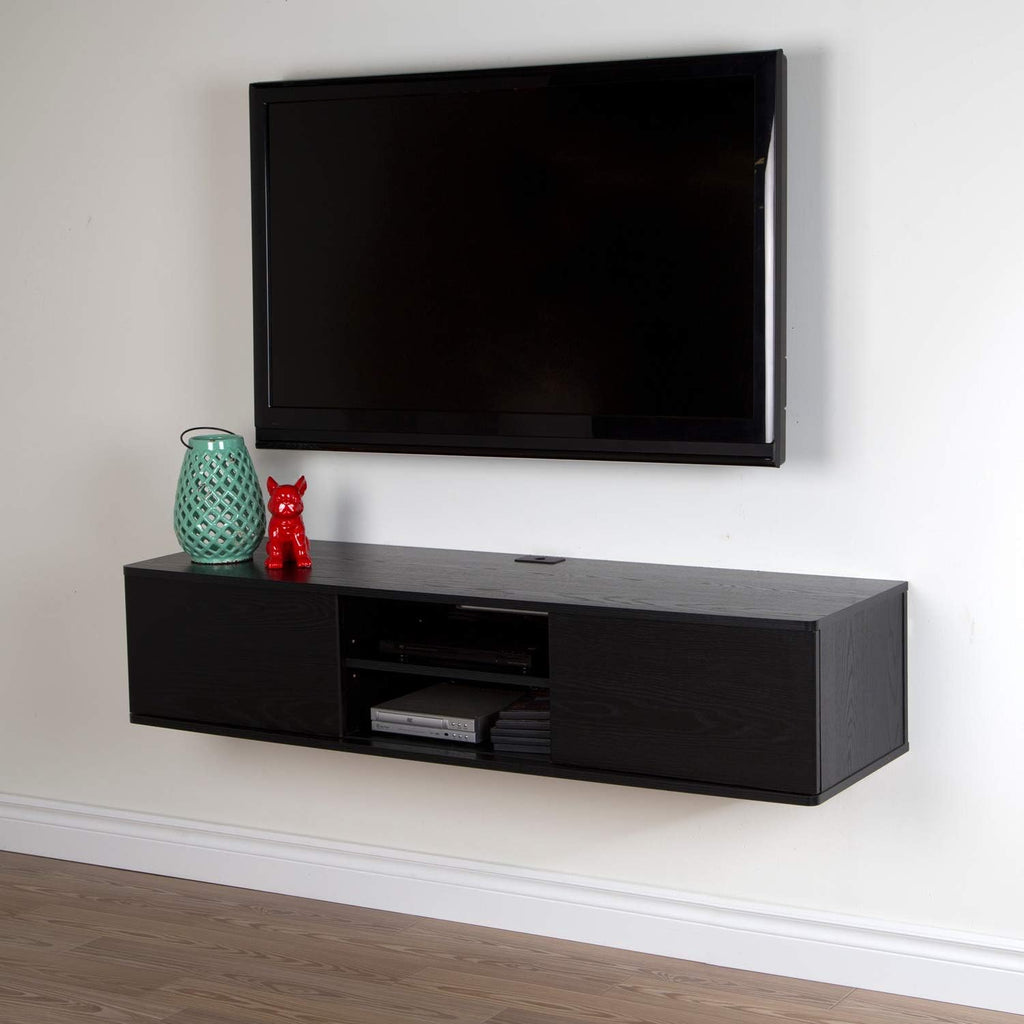 South Shore Floating Wall Mounted Media Console, Pure White, 56',