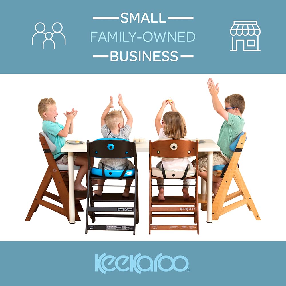 Keekaroo Height Right Highchair with Insert & Tray - Rasberry - Natural Base
