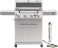 Monument Grills 4+1 Burner Natural Gas Grill with Hose, 50,000 BTU Stainless Steel Outdoor Patio Barbecue Grill with Smoker Box, Fast Heating, Knob Control, M415BZNG