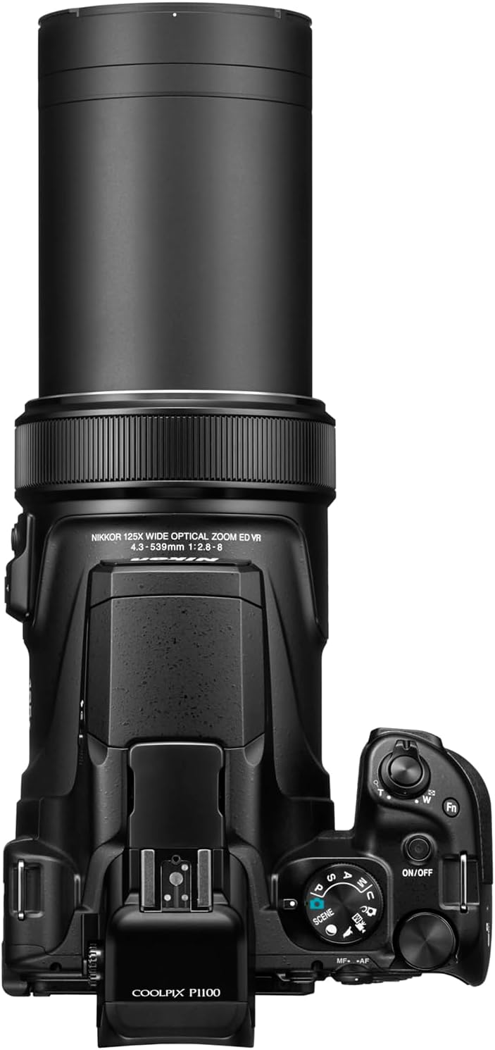 Nikon COOLPIX P1100 Superzoom Digital Camera | 125x Optical Zoom with Image Stabilization 16MP 4K Ultra HD Video Wi-Fi (Black) Bundle with Deco Gear Photography Bag + 64GB Card & Accessories Kit