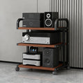YLLFFLL 3-Tier Audio Component Rack Tower Media Stereo Stand Equipment Shelf on Wheels, Hi Fi Stands and Cabinets for Gaming Room, Open Storage Racks(#3)