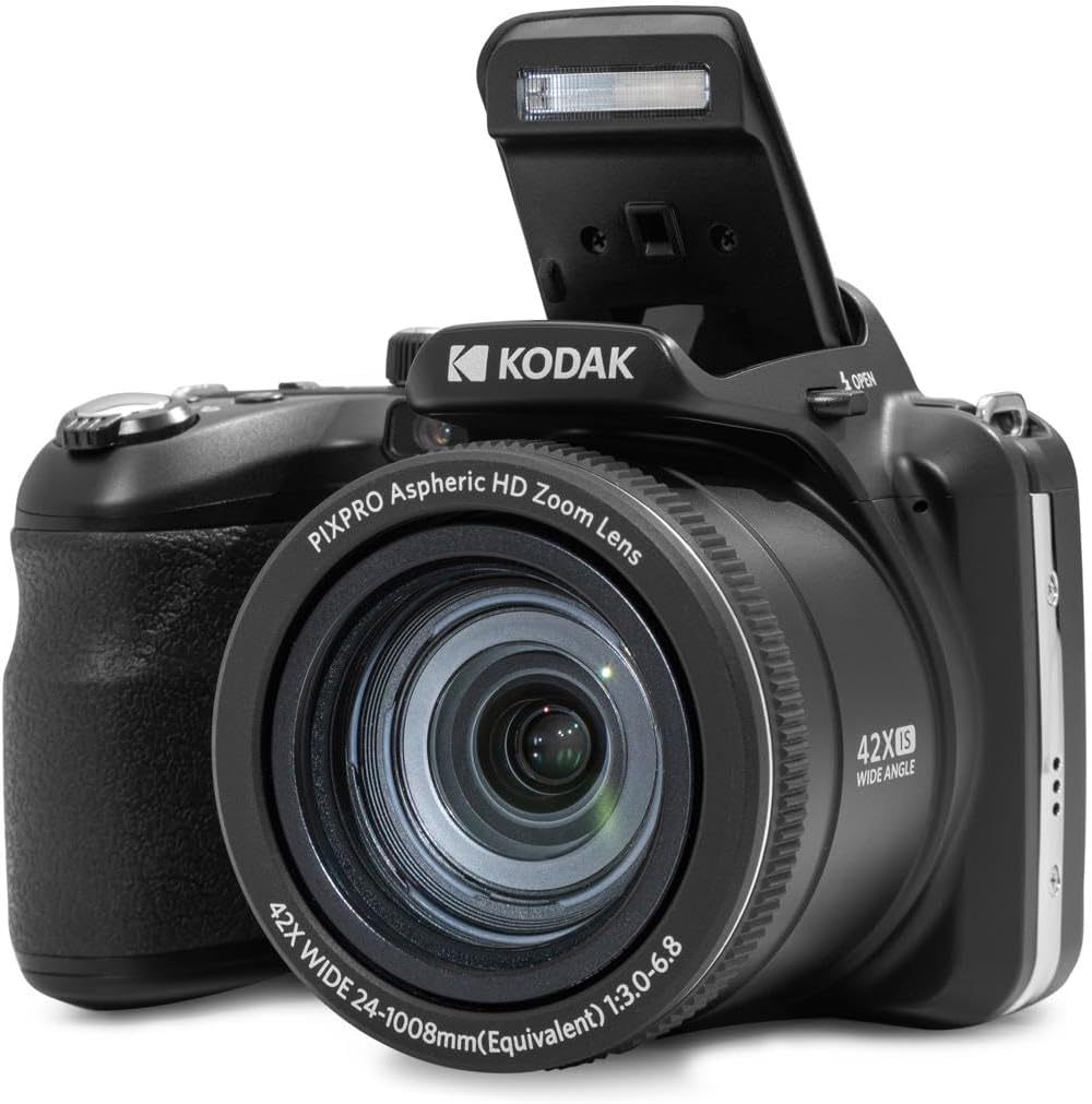 Kodak PIXPRO AZ425 Astro Zoom 20MP Full HD Digital Camera, Black, Bundle with 32GB Memory Card and Bag