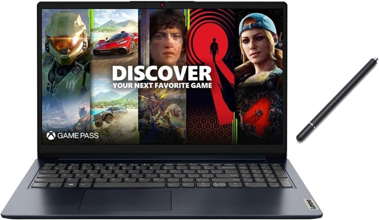 Lenovo Ideapad 1 15.6' FHD Touchscreen Laptop | AMD Ryzen 5 7520U(Beat i7-1165G7) | AMD Radeon Graphics | WiFi| Long Battery Life | 8GB RAM DDR5 | 256GB SSD | Windows 11 S | Bundle with Stylus Pen