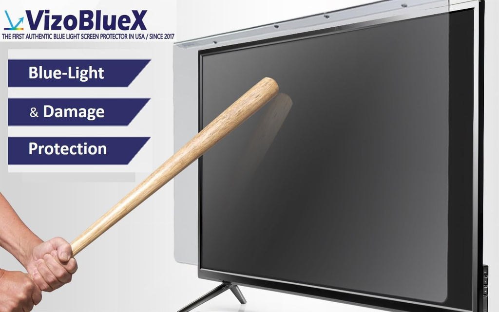 VizoBlueX 75 inch Blue Light and Damage TV Screen Protector. Protection Shield & Anti-Blue Light Filter Blocking UV for LCD LED 4K OLED QLED (65.7 x 37.8 inch)