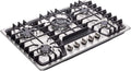 30 Inch Gas Cooktop - Dual Fuel Sealed 5 Burners Built-In Stainless Steel Hob DK257-A03