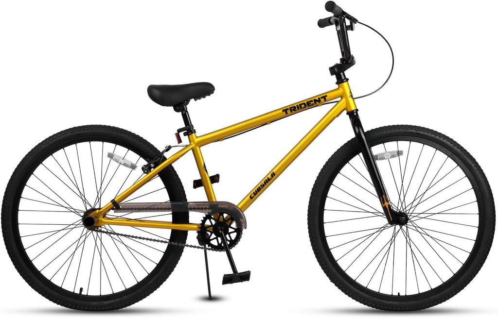 cubsala 20 24 26 Inch BMX Race Bike Trident Bicycles Beginner-Level to Advanced Riders with 2 Pegs, Multiple Colors