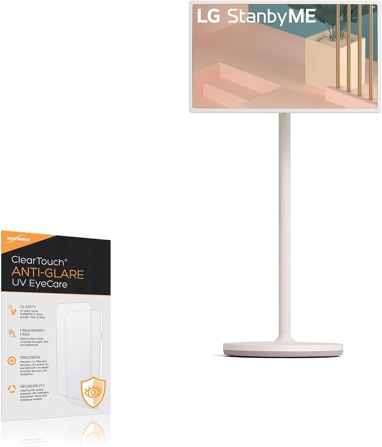 BoxWave Screen Protector Compatible with LG 27-inch Class StandbyMe Portable Monitor 27ART10AKPL - ClearTouch Anti-Glare Anti-UV EyeCare (2-Pack), Filters Out Harmful Blue Light Reduce Fatigue
