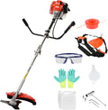Cuteam Lawn Mower, Strong Powerful Full Functioning Guard Accessories Hedge Trimmer 52cc 2-Stroke Gas Straight Shaft String Backpack Grass Trimmer (Red)