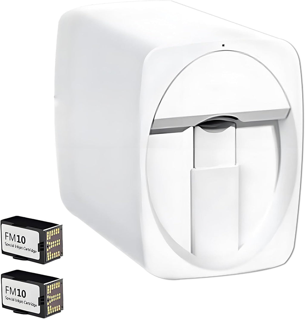 Professional 3D Nail Printer Mini Printer for Nails with 2 Ink Cartridges, Multifunction Portable Mobile Nail Painting Machine for Kid/Nail Studio/Manicurist/Nail Lovers A
