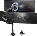 Triple Monitor Mount for up to 49-inch Screens - Heavy Duty Triple Monitor Arm Desk Mount for Ultrawide Monitors Max Load 44lbs per Screen, VESA 75x75 / 100x100 mm, Black