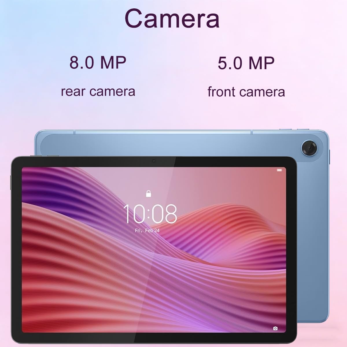 Lenovo Tab M10 10.1' Idea Android Tablet, 256GB Storage (128GB eMMC+128GB SD Card), FHD+ (1920x1200), 8-Core MediaTek, Ultra-Light Design for Kid, Student, Gaming, Long Battery Life, 8MP+5MP Camera