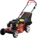 Self Propelled Gas Lawn Mower, 140cc 4-Stroke 4000W 20.5 in High Wheel Lawnmower Gas Walk Behind Handle Lawn Mower with 60L/15.85gallon Capacity Bag &8 Position Height Adjustable for Lawn Weeding