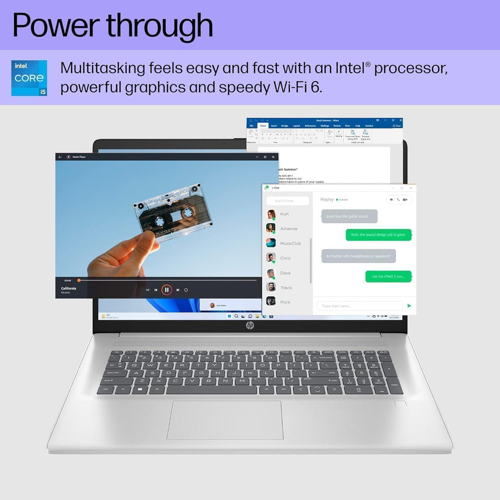 HP Flagship 17.3' HD+ Business Laptop, Intel Iris Xe Graphics, 10-Core Intel i5-1235U 16GB RAM 1TB SSD (Beat i7-1165G7 Up to 4.4GHz), Numpad, Wi-Fi 5, Bluetooth, Fast Charge, Win 11 W/GM Accessories