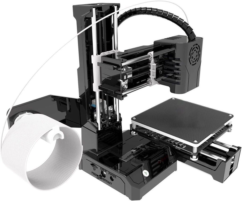 ZJchao Mini 3D Printer for Beginners Precision Printing with Build Volume Compact Design for Kids and Enthusiasts US Plug