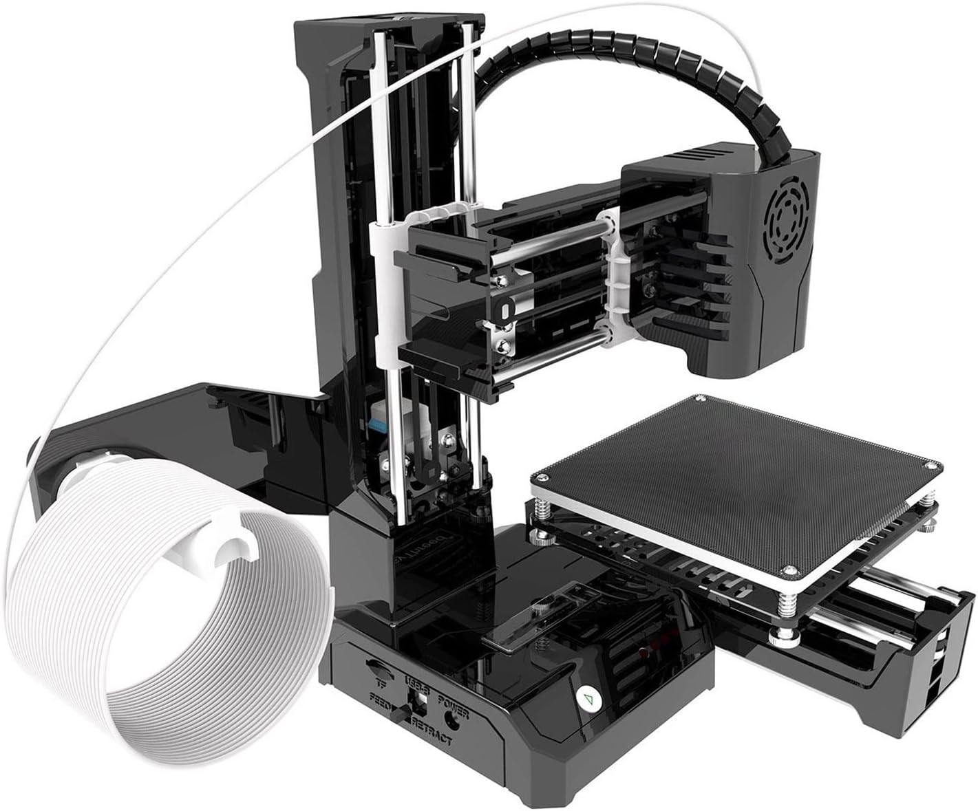 ZJchao Mini 3D Printer for Beginners Precision Printing with Build Volume Compact Design for Kids and Enthusiasts US Plug