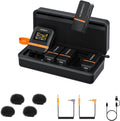 COMICA Vimo Q 4 Channel Wireless Lavalier Microphone System with Noise Reduction, 4 Audio Tracks Output, 656ft Range, Wireless Mic for Cameras iPhone Android,Wedding/Video Recording/Livestream