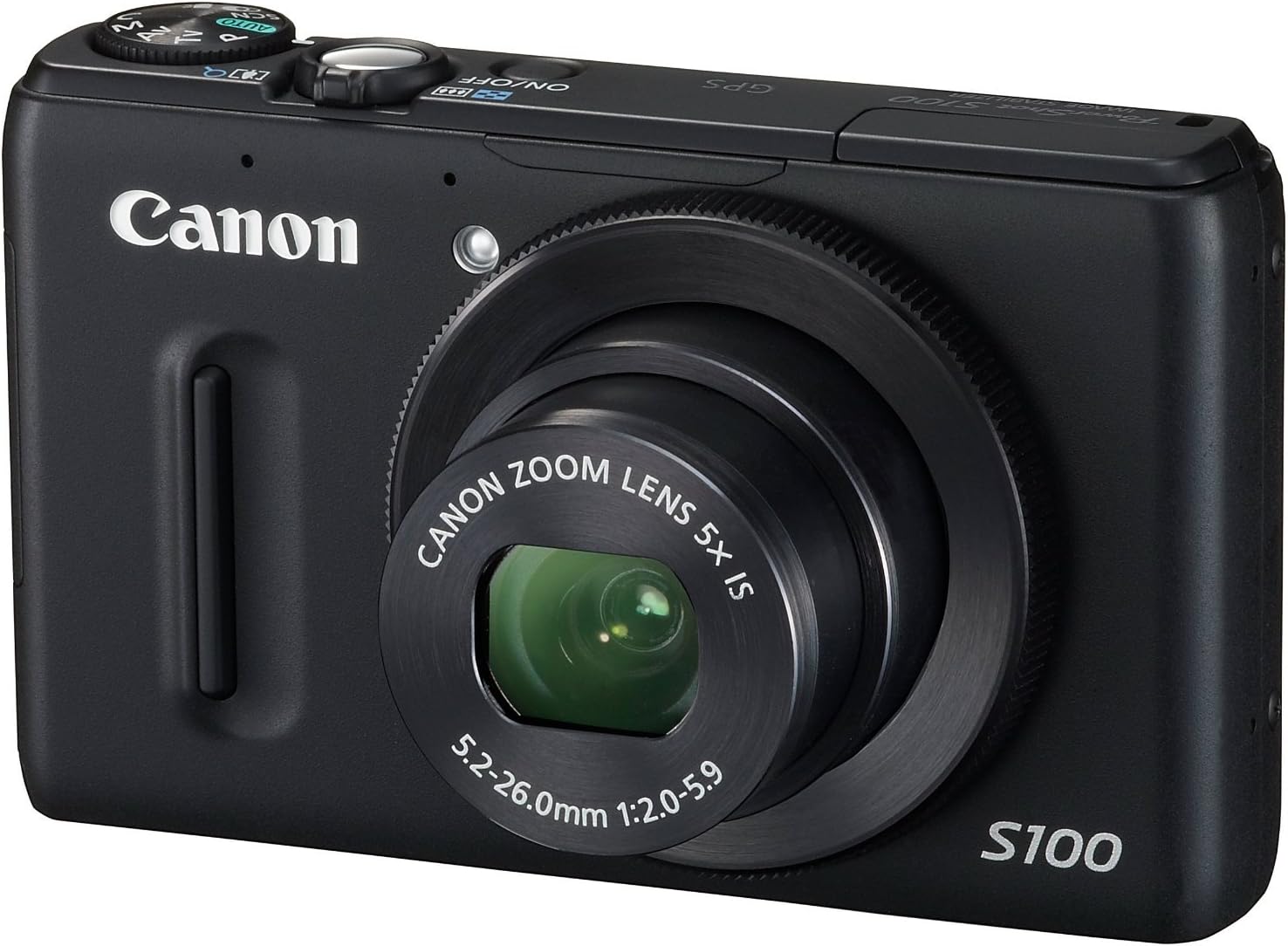 Canon PowerShot S100 12.1 MP Digital Camera with 5x Wide Angle Optical Image Stabilized Zoom (Black)