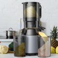 Masticating Juicer with 130mm Feed Chute, 250W Cold Press Juicer, 1.6L Capacity, Slow Juicer for Whole Fruits & Vegetables, Easy to Clean, Grey