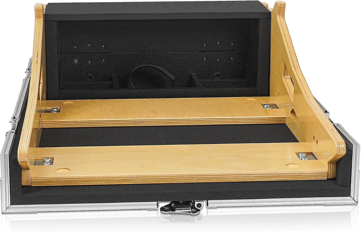 Sound Town ATA Plywood Mixer Case for Allen & Heath SQ5 with Interior Foam Protection, Doghouse, Caster Wheels and Removable 5/8 Inch Birch Plywood Tray (STRC-SQ5DH)