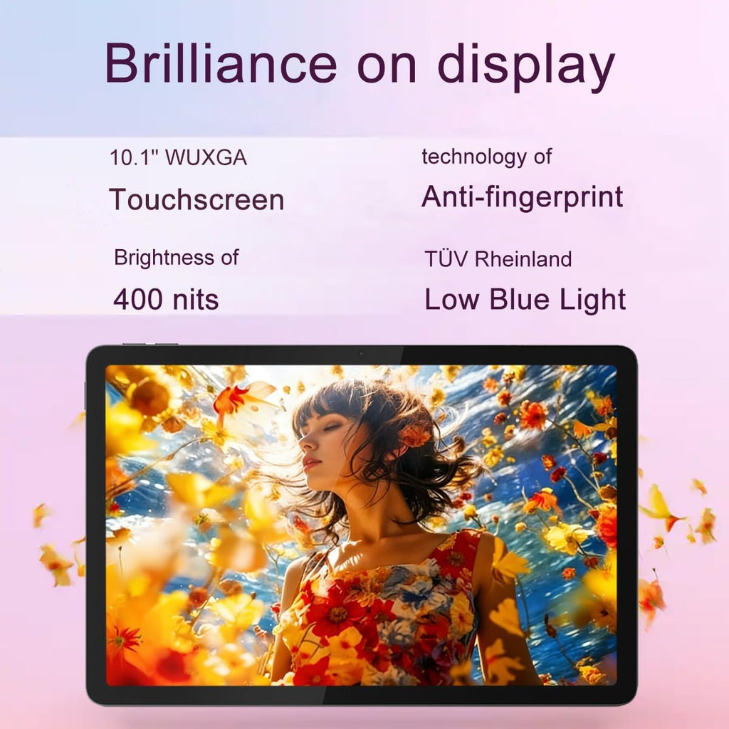 Lenovo Tab M10 10.1' Idea Android Tablet, 256GB Storage (128GB eMMC+128GB SD Card), FHD+ (1920x1200), 8-Core MediaTek, Ultra-Light Design for Kid, Student, Gaming, Long Battery Life, 8MP+5MP Camera