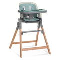 Evolur Tiny Throne 3-in-1 Convertible High Chair, Removable & Dishwasher Safe Tray, Converts to Booster Seat & Adult Stool, Easy-to-Clean Feeding Solution – Matcha Green
