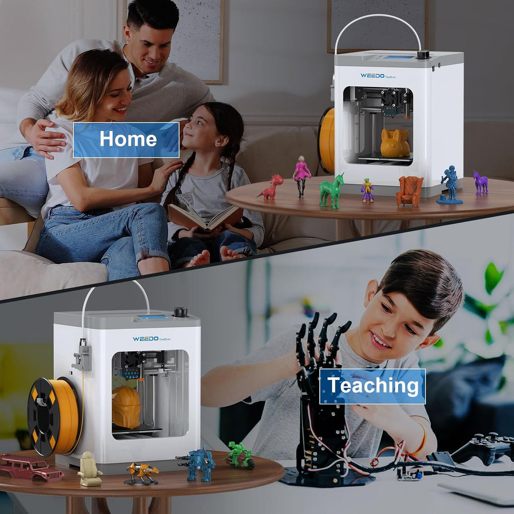 TINA2S 3D Printer with WiFi Printing, WEEDO Mini 3D Printers for Kids and Beginners, Auto Leveling and Fully Assembled FDM 3D Printer, Open Source DIY 3D Printer for Home Classroom and Office