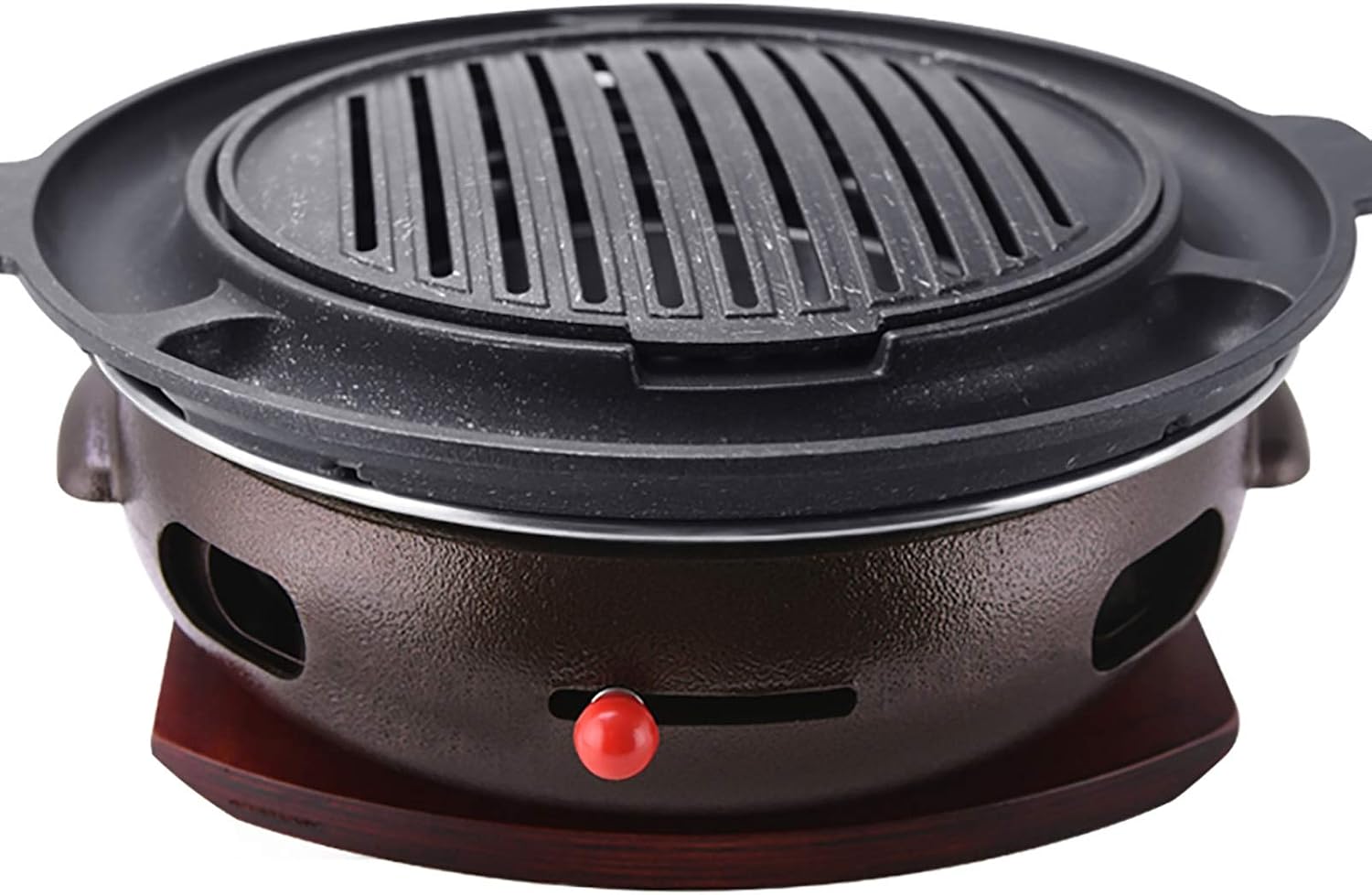 BBQ Barbeque Barbecue Grill, BBQ, Korean Household Charcoal Grill, Large Cast Iron Barbecue Meat Stove, Stainless Steel Grill Pan, 9 Styles (Color : H)