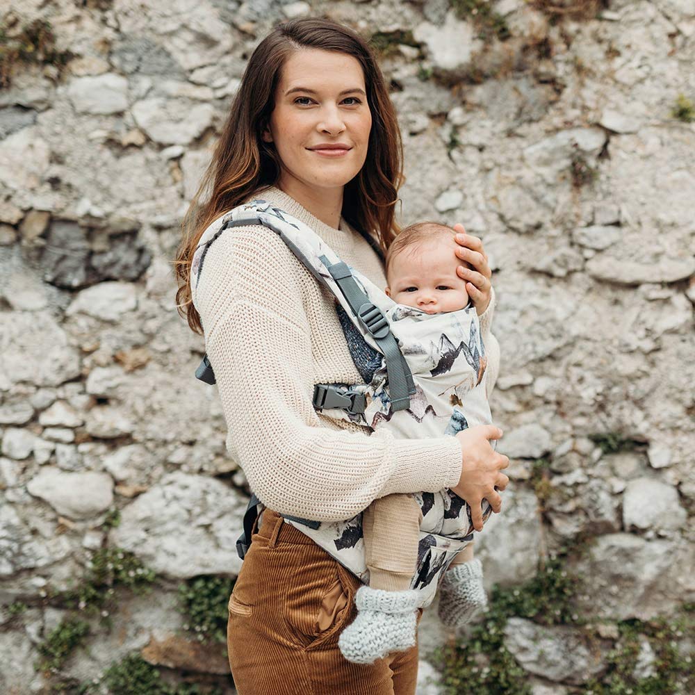 Boba X Baby Carrier - Newborn to Toddler Adjustable, 2-in-1 Convertible Front and Backpack Carrier 7 to 45 lbs, Ergonomic Baby Carrier with Crossable Straps (Call of the Mountains)