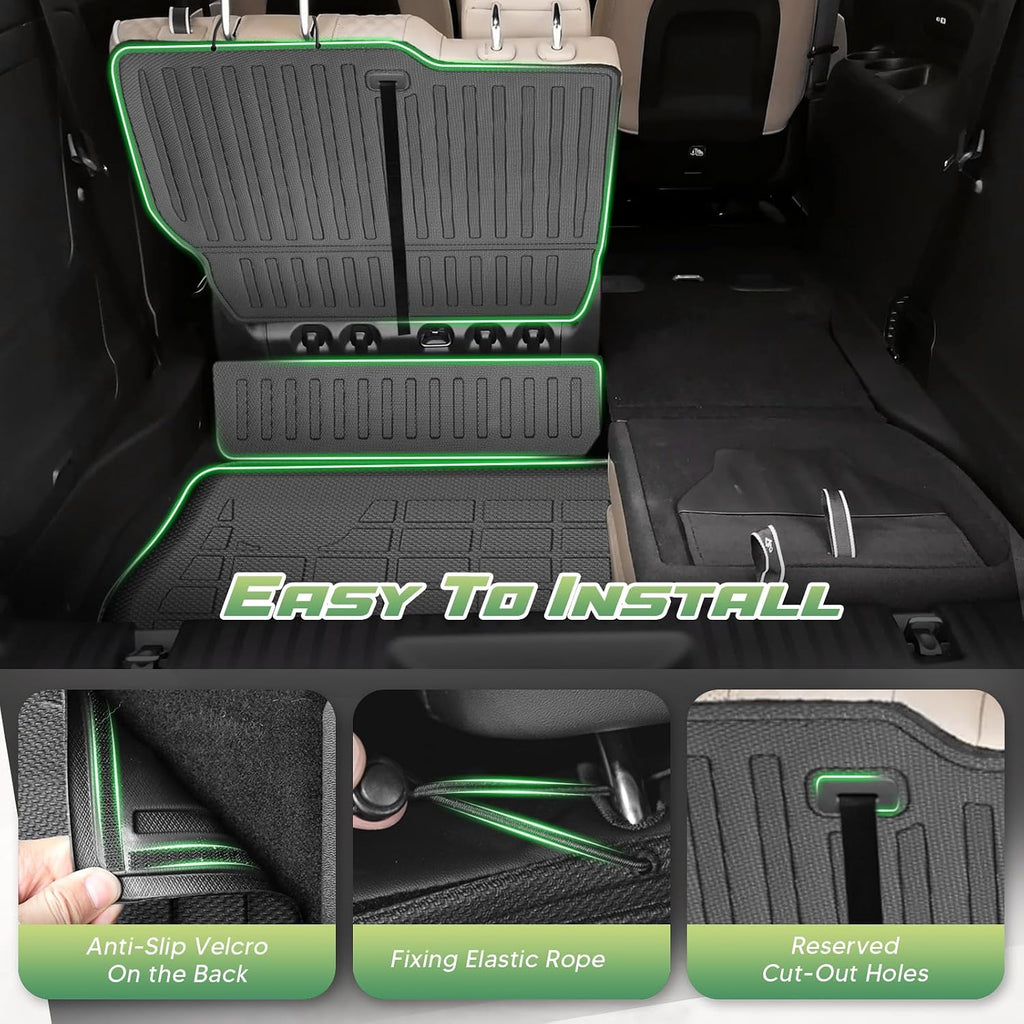 Cartist Floor Mats for Chrysler Pacifica Hybrid 2017-2026, All Weather Cargo Liner for Pacifica Accessories, Heavy Duty TPE Car Mats, Car Accessories