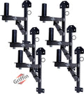 GRIFFIN 6-Pack PA Speaker Wall Mount Bracket Stands (All-SteelPRO Edition) – Audio Speaker Pole Holder – Securing Locking Pin & 3 Horizontal Level Tilt Adjustments – DJ On Stage Studio Monitor Holders