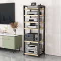 5/6/7/8 Tier Furniture Media Stand DVD CD Player Stand Audio Rack Power Amplifier Equipment Cabinet with Height Adjustable Wooden Shelf Multifunctional Storage Shelves