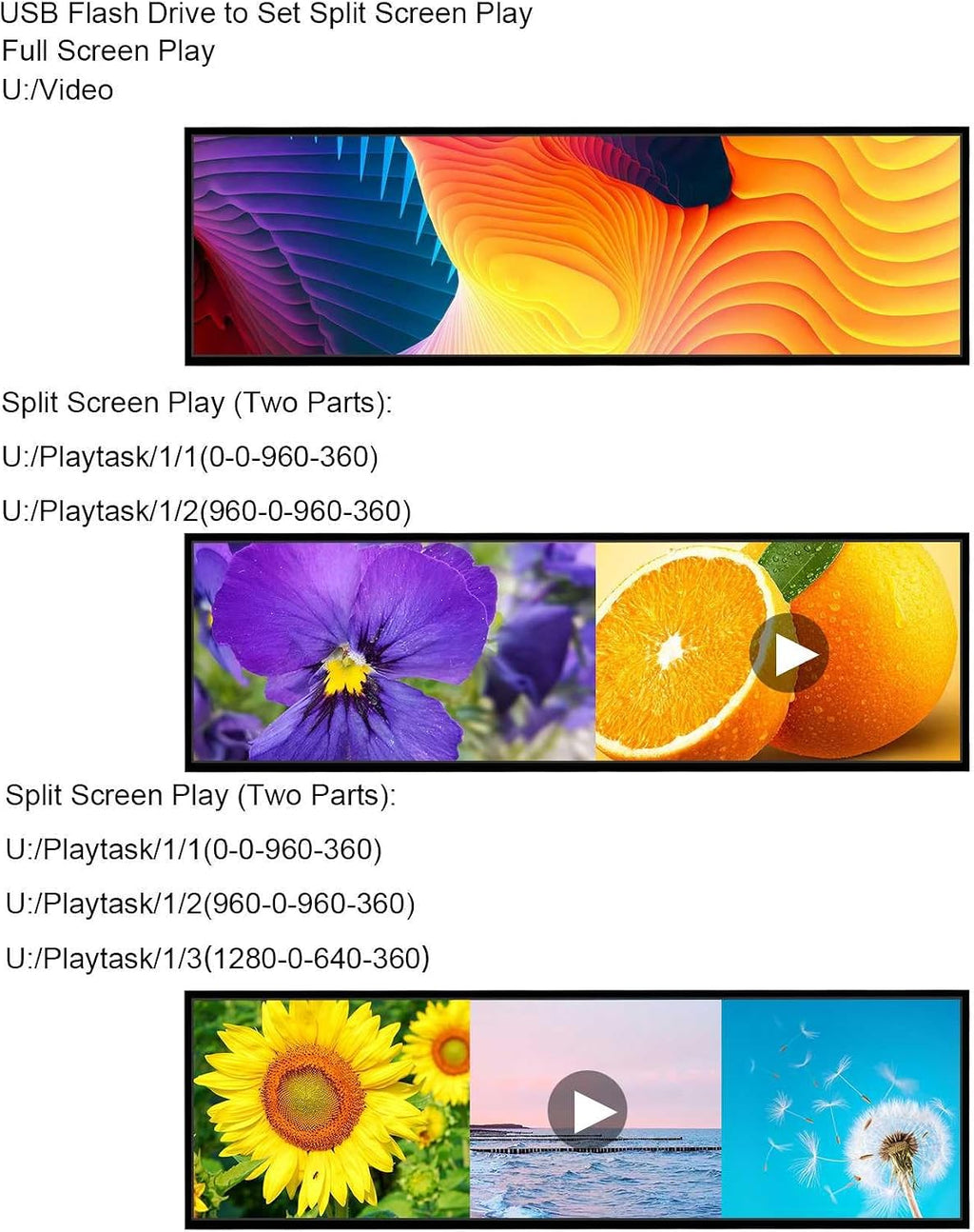VSDISPLAY 28.6 Inch Digital Signage Commercial Display Advertising LCD Monitor Android7.1 IPS Screen 1920x540 for Store Supermarket Exhibition Marquee Display