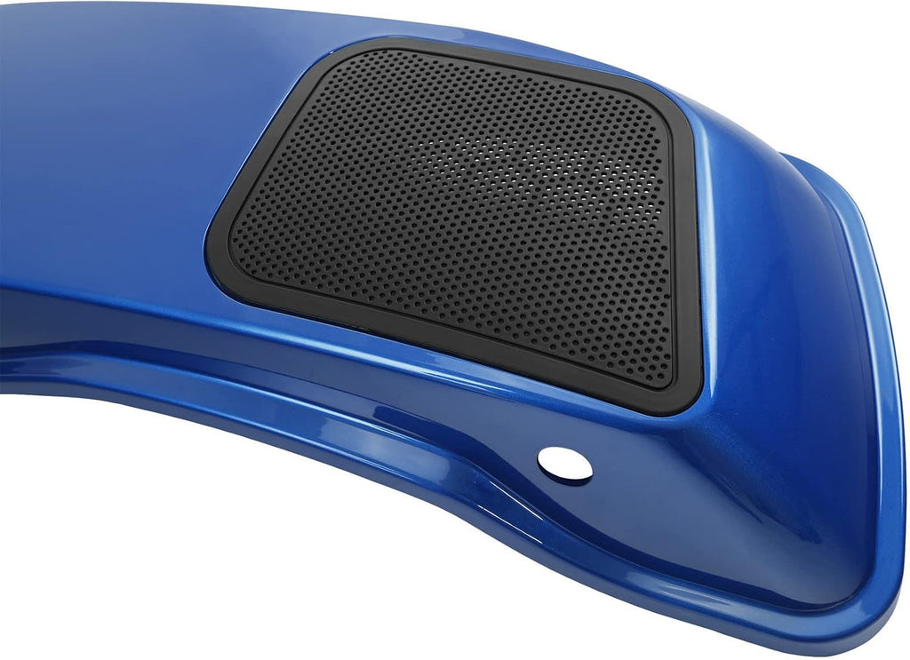 HR3 Electric Blue Saddlebag Lids w/ 6'x9' Speaker Grills Compatible with 2014-later Harley Touring Road Glide Street Glide Ultra Limited Electra Glide Standard Models