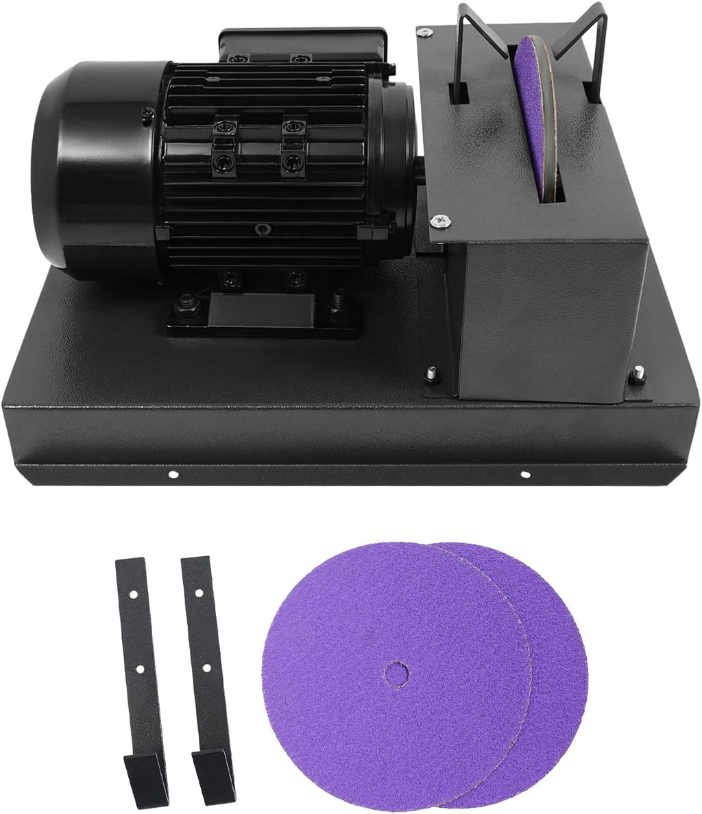 Lawn Mower Blade Sharpener, 2/3HP 500W Lawnmower Blade Grinder with 7-inch Rust-Proof Grinder Tool, 2 Sanding Paper & Bracket, Compact Workbench Sharpening for Durable Blades