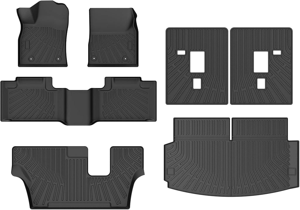 Durango Floor Mats and Cargo Liner w/backrest Mat Fit for Dodge Durango (7-Seater) 2016-2025 2026, All Weather Floor Liner for Durango Accessories Heavy Duty