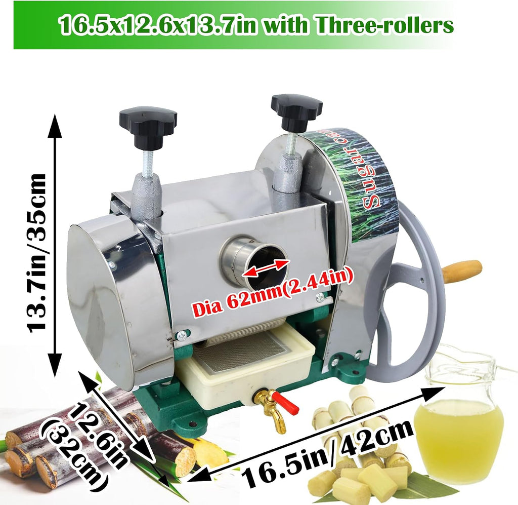 Commercial Manual Sugar Cane Ginger Press Juicer with Knives Wooden Case