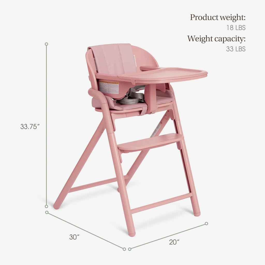 Evolur Step and Savor Baby High Chair, Converts to Adult Stool, 5 Position Adjustable Height and Footrest Positions Portable High Chair, Removable Tray, Easy to Clean and Removable Cushion