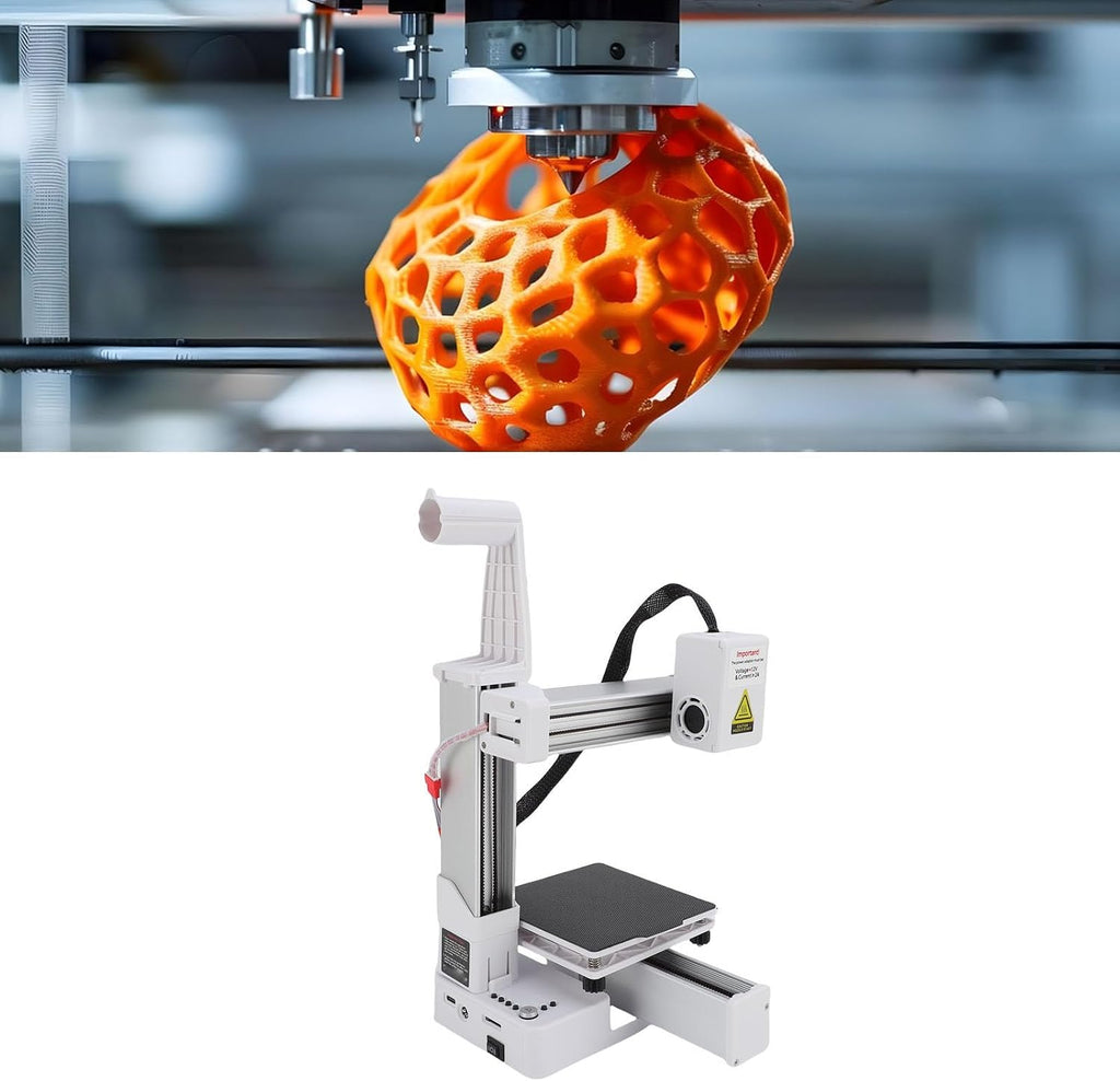Gonetre Mini 3D Printer Portable High Accuracy Speed High Frequency Easy Assembly 3D Printing Machine for Beginners Kids Adults Compact Design 100x100x100mm Print Size (US Plug)