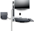 StarTech.com Wall Mount Workstation, VESA Mount for 32' Monitor (22lb/10kg), Fully Articulating Monitor Mount & Keyboard Tray, TAA