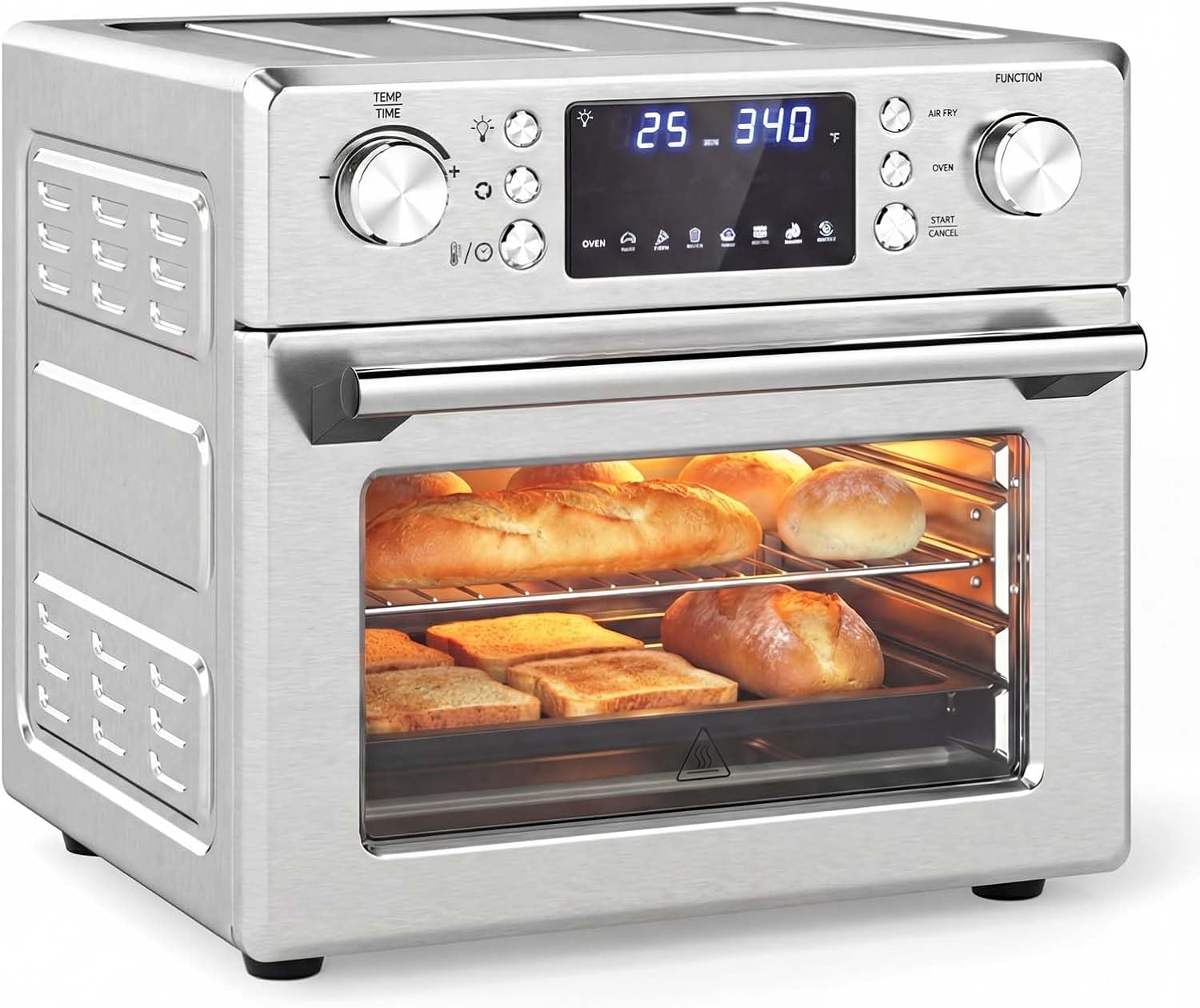 SIMOE Air Fryer Oven 26QT, 14-in-1 Toaster Oven Air Fryer Combo with 1700W Convection, Stainless Steel Countertop Oven with Rotisserie, Dehydrate & Pizza