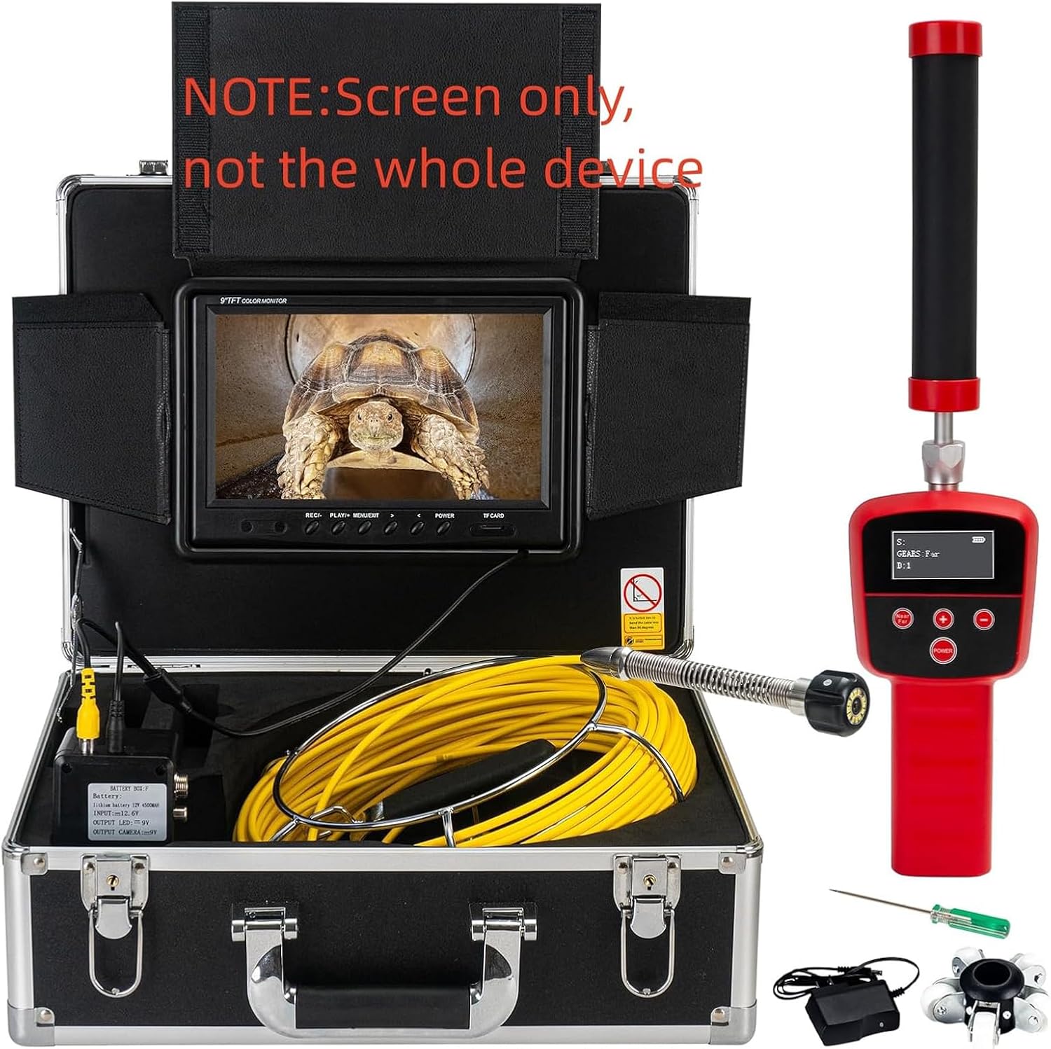 Sewer Camera Replacement Ultra High Definition 9inch Display Screen w/16GB DVR Video Rcording,JQKJCAM Drain Pipe Borescope Accessory,Monitor of Pipe Inspection Camera SP09A SP09F 9600F WP90F