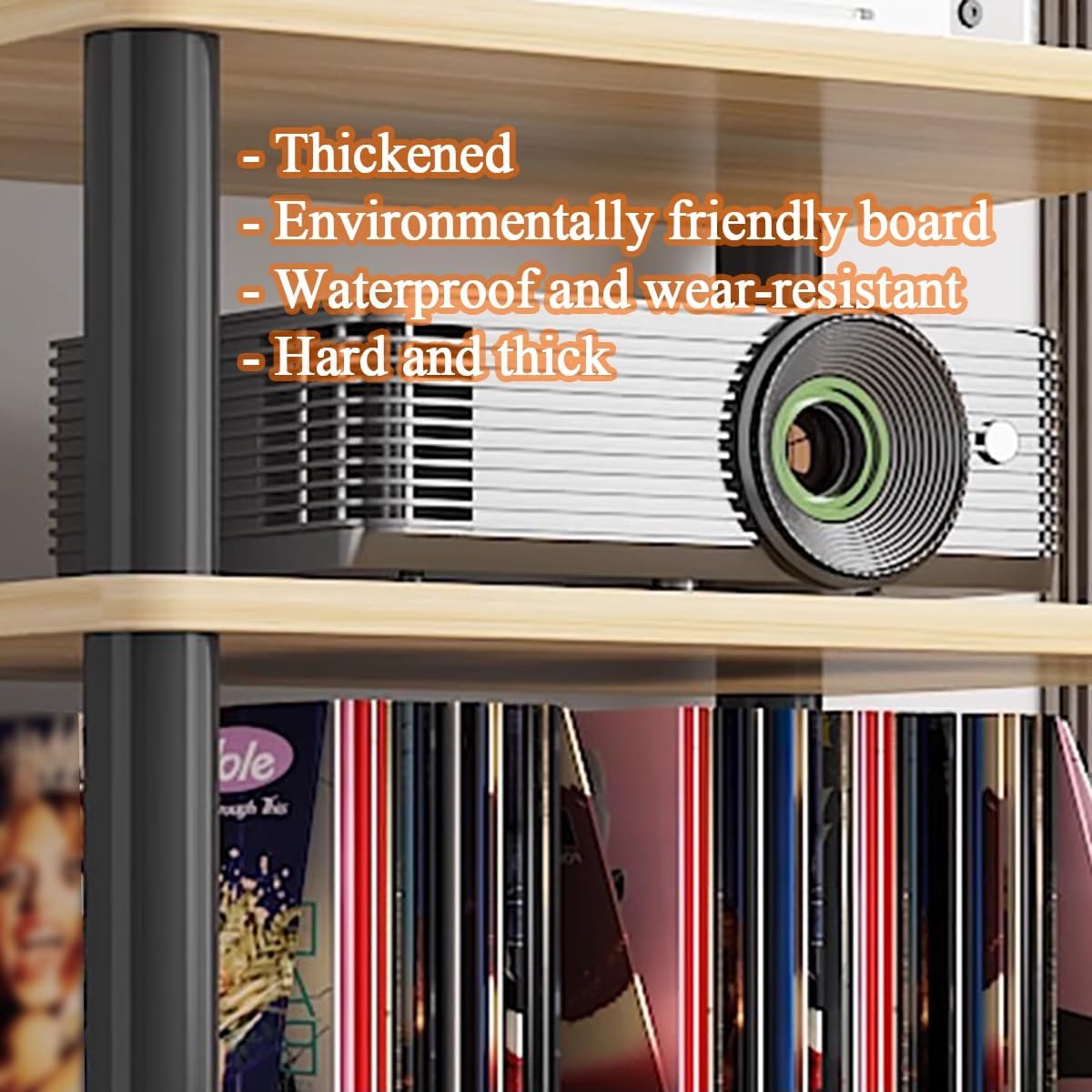 4 Tier Audio Video Equipment Rack Stereo Component Console Stand Media Cabinet, Speaker Amplifier Record Player CD Turntable Receiver Shelves Gaming Devices Electronic Storage U(White-4 Tier)