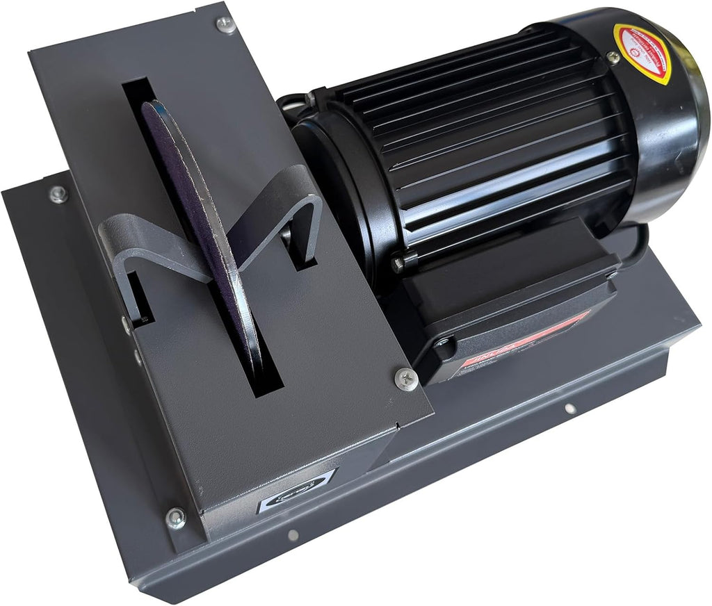 JLD10-8 Lawn Mower Blade Sharpener, 2/3HP 500W Grinder Sharpening Machine with 7-inch Ceramic Grinding Wheel and Balancer and 5 Sanding Discs