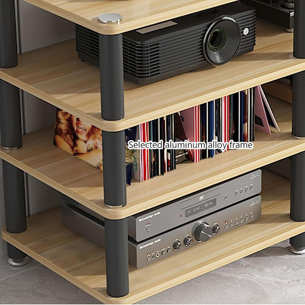 AV Media Stand, Audio Rack Corner Component Cabinet, Open Storage Shelf, Power Amplifier Shelf Equipment, TV Printer Storage Stand, for Home, Office(White,2 Tier 30CM/11.8in)