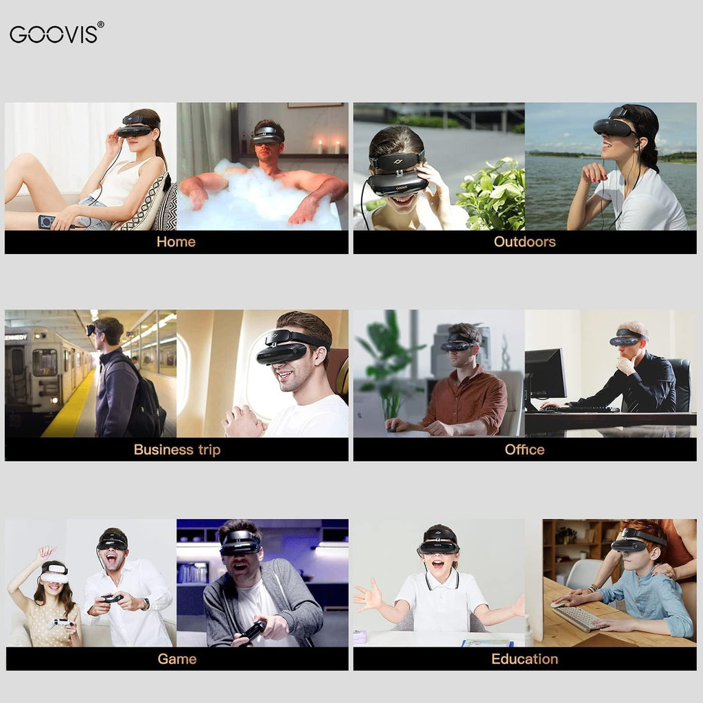 GOOVIS Young T2 Meta -Universe None VR HMD Monitor with HD M-OLED Display, Portable Privacy Cinema for Movies, Compatible with Laptop PC Xbox Drone PS4 PS5 Nintendo Games Set-top Box Smartphone