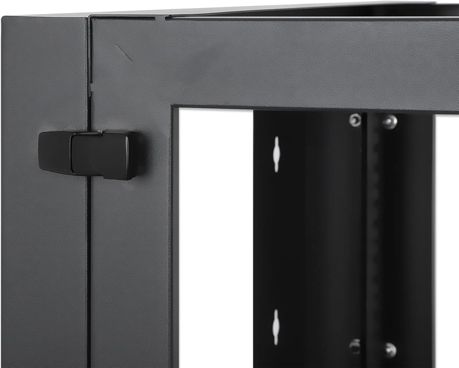 Intellinet 6U 19' 4 Post Open Frame Wall Mount Rack - 180 Degree Gate Swing, Pre-Assembled, Antistatic Powder Coated Steel – for IT Network Equipment & AV Devices – 3 Yr Mfg Warranty – 716031