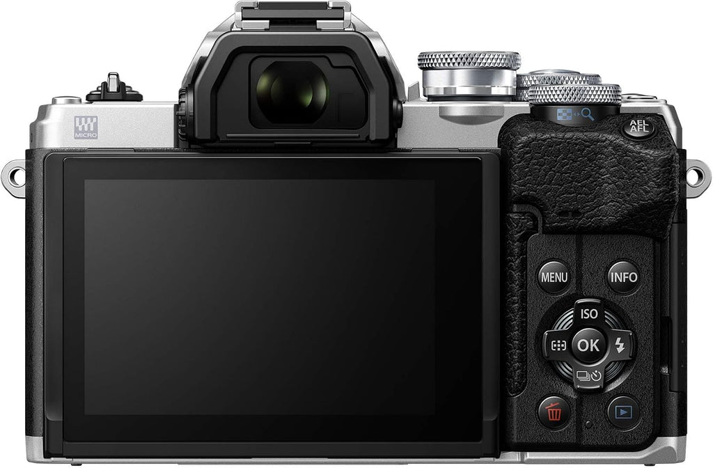 OM SYSTEM Olympus E-M10 Mark IV Silver Micro Four Thirds System Camera 20MP Sensor 5-Axis Image Stabilization 4K Video Wi-Fi