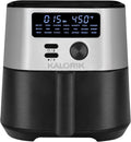 Kalorik MAXX® Digital 4-Quart 7-in-1 Air Fryer, LED Display, 21 Smart Presets, 4 Accessories, Recipe Book, 1600W, Stainless Steel, FT 50929 OW